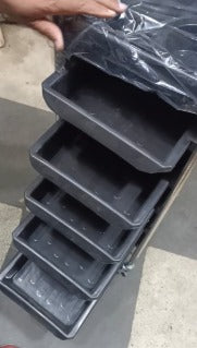 Slide-Out 5-Drawer Salon Tool Tray Organizer
