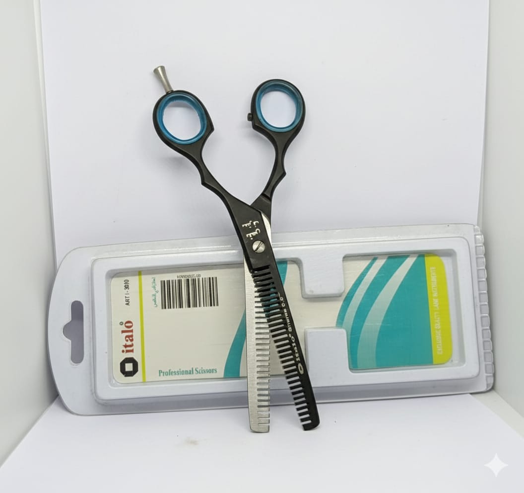 Italo Pro Matte Black 6.0" Hair Thinning Scissors