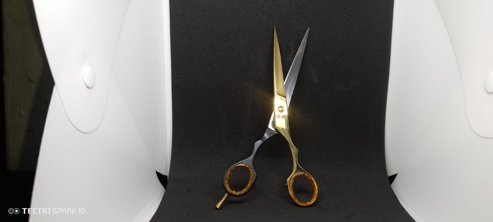 Diana 7.0" Professional Onyx & Gold Thinning Scissors