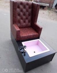 Pedicure Station with Integrated Basin